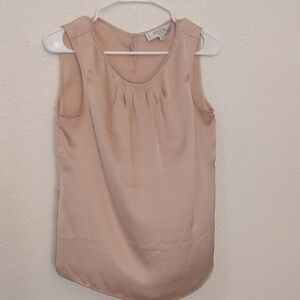 Kasper Pink Pleated Blouse with Sleeves